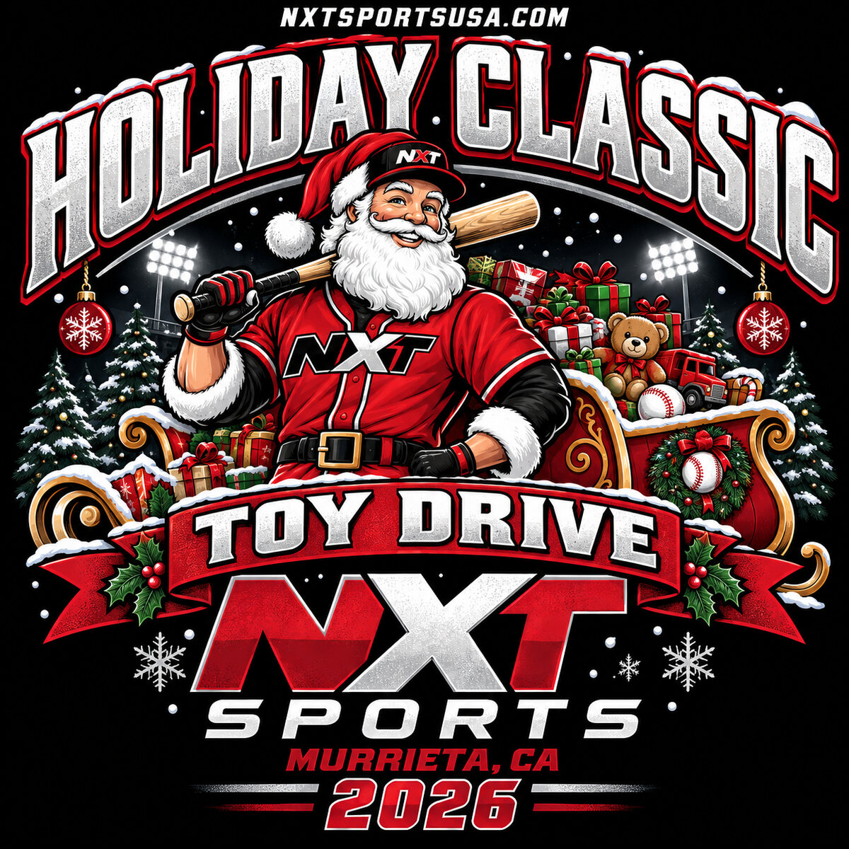 NXT Holiday Classic Toy Drive tournament flyer
